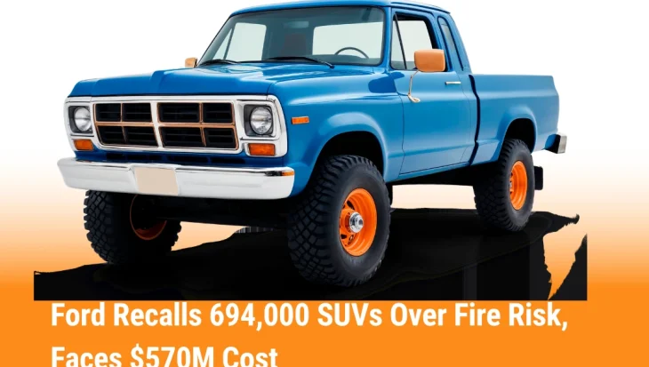 Ford Recalls 694,000 SUVs Over Fire Risk, Faces 570M Cost