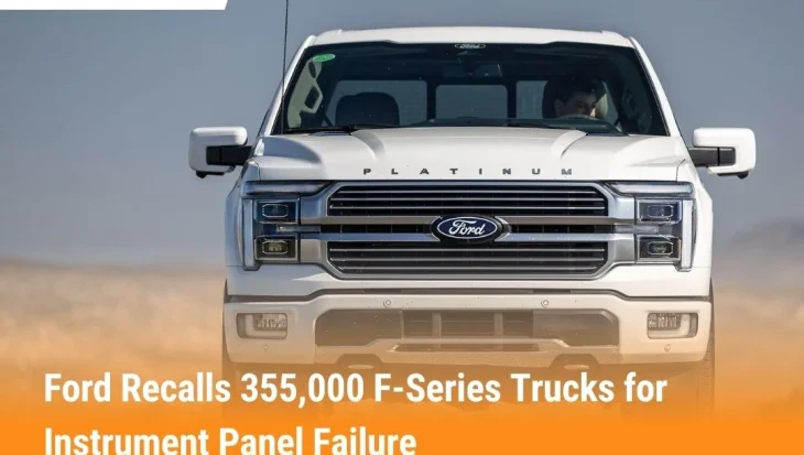 Ford Recalls 355,000 F-Series Trucks for Instrument Panel Failure