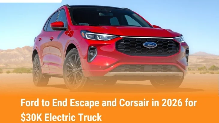 Ford to End Escape and Corsair in 2026 for 30K Electric Truck