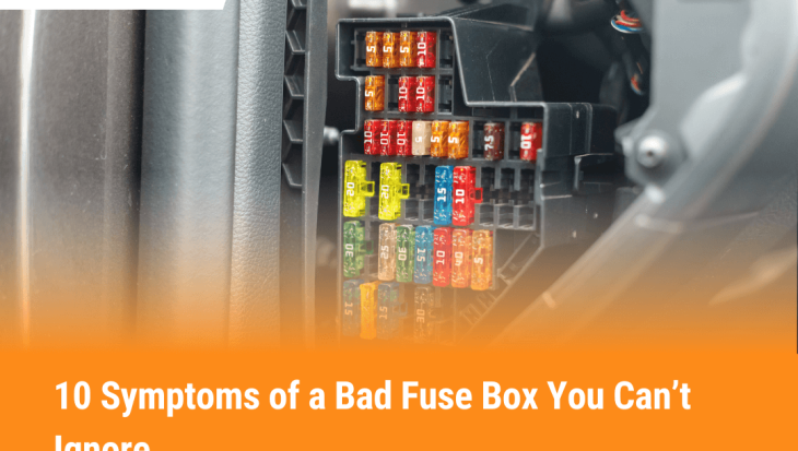 Car fuse box with colored fuses showing signs of wear, representing symptoms of a bad fuse box in a vehicle