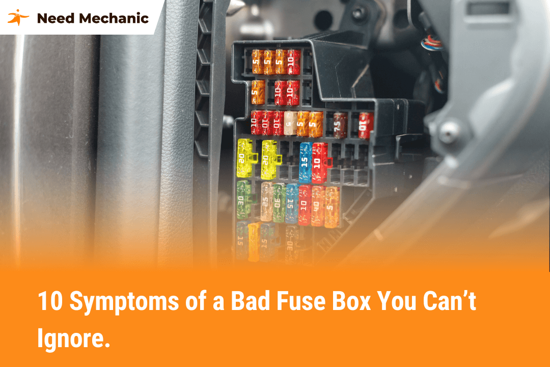 Car fuse box with colored fuses showing signs of wear, representing symptoms of a bad fuse box in a vehicle