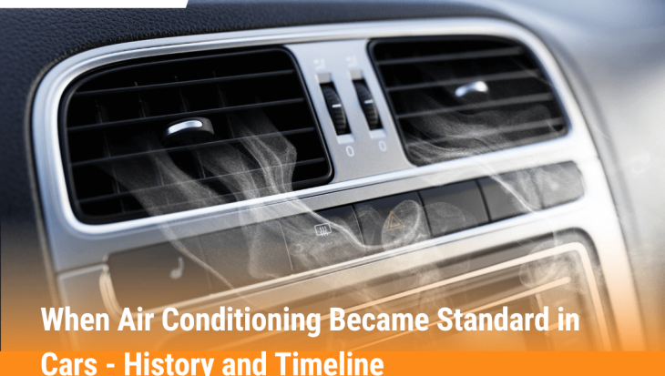 Classic and modern cars showing when air conditioning became standard in vehicles