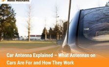 Close-up of a car antenna showing how antennas on cars work for radio, GPS, and connectivity