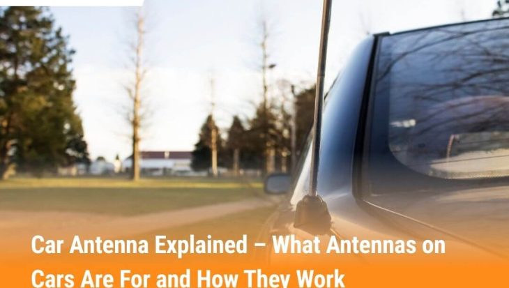 Close-up of a car antenna showing how antennas on cars work for radio, GPS, and connectivity