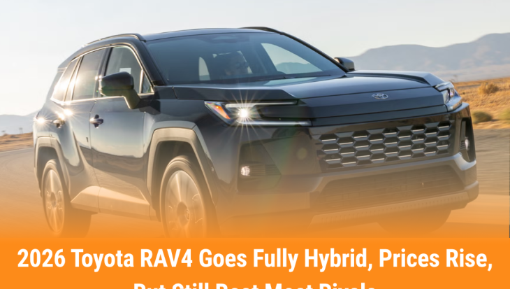 2026 Toyota RAV4 Goes Fully Hybrid, Prices Rise, But Still Beat Most Rivals