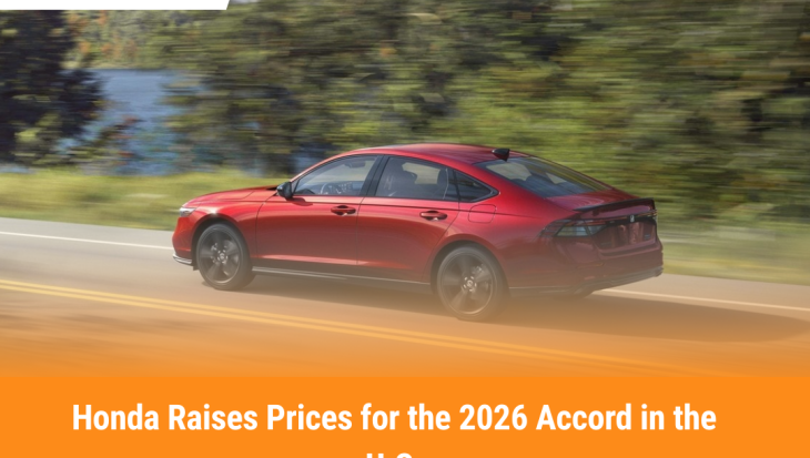 Honda Raises Prices for the 2026 Accord in the U.S.
