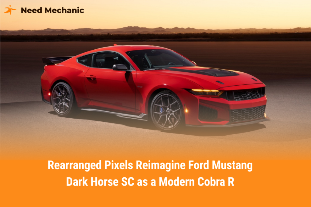 Rearranged Pixels Reimagine Ford Mustang Dark Horse SC as a Modern Cobra R