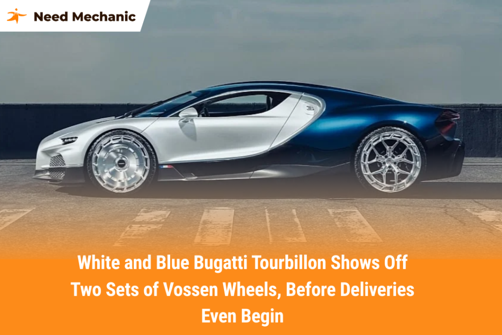 White and Blue Bugatti Tourbillon Shows Off Two Sets of Vossen Wheels, Before Deliveries Even Begin